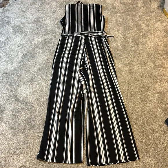 Nina Leonard Striped Jumpsuit - Picture 10 of 11